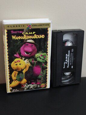 3/$55❤️vintage 1997 Barney Camp WannaRunnaRound Clamshell VHS Classic Collection